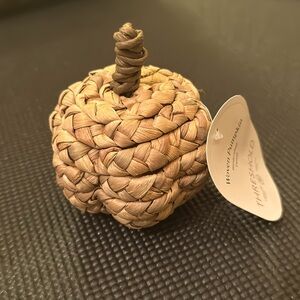 Woven pumpkin decor NWT